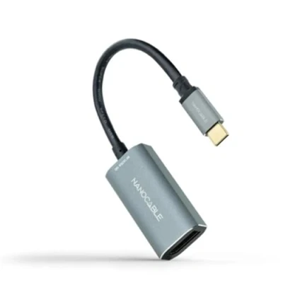 Afbeelding van Adapter USB C naar DisplayPort NANOCABLE 10.16.4104 G Grijs 15 cm 8K Ultra HD