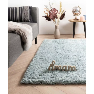 Afbeelding van Hoogpolig Vloerkleed Cozy Shaggy Lichtblauw 120x170 Cm