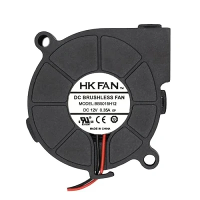 Afbeelding van 50 mm x 15 5015 12V dubbele kogellager DC borstelloze koelventilator met 2 pins Terninal