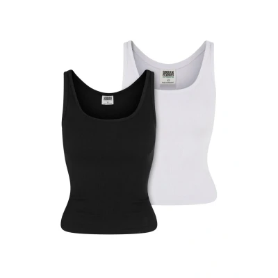 Afbeelding van Urban Classics 2PACK Top, Dames, Maat: Large, Black white