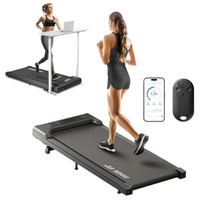 Afbeelding van Walking Pad met Helling, 4 in 1 Loopband APP en Afstandsbediening, Treadmill 2.5HP voor Onder Het Bureau, Kleine Loopkussen Kantoor Thuis