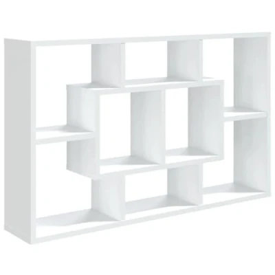 Afbeelding van vidaXL Wandschap 85x16x52,5 cm bewerkt hout wit, zwevend schap, muurschap, muurplank, plank, wandplank, zwevende schappen, planken