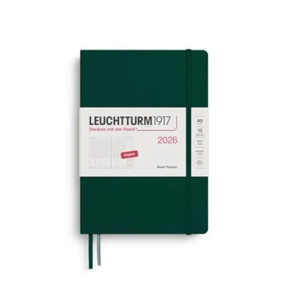 Afbeelding van Leuchtturm week/planning agenda 2026 forest green 21x15cm