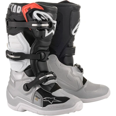Afbeelding van Alpinestars 2024 Tech 7S Crosslaarzen Zwart / Zilver Wit Goud maat 38
