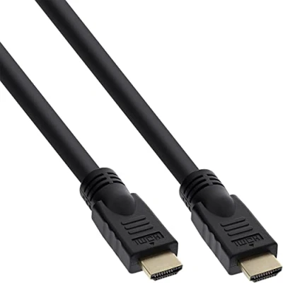 Afbeelding van InLine® HDMI kabel, High Speed kabel met Ethernet, M/M, zwart, vergulde contacten, 10m