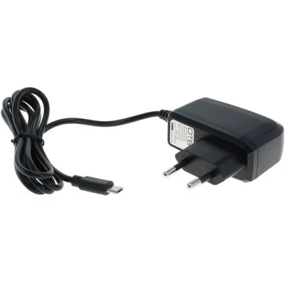 Afbeelding van USB Micro B thuislader met vaste kabel 1A / zwart 1,1 meter