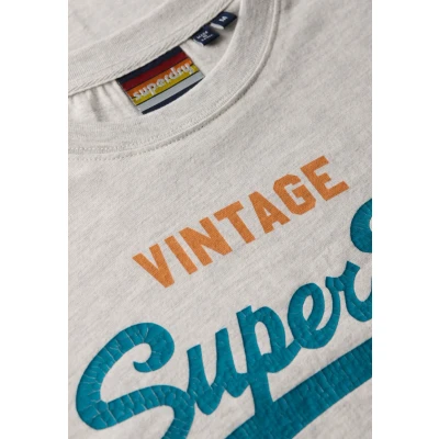 Afbeelding van Superdry Tshirt print, Heren, Maat: XXL, Quantico grey jaspe marl