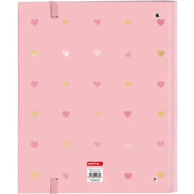 Afbeelding van Ringmap Glow Lab Hearts Roze (27 x 32 3.5 cm)