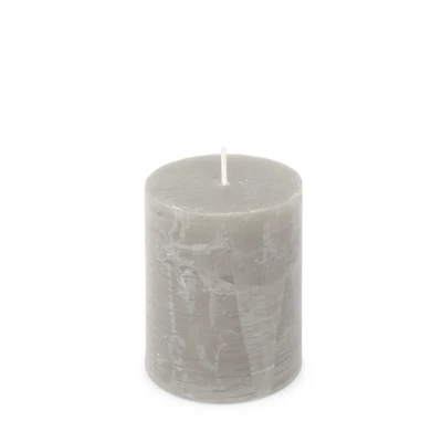 Afbeelding van Spaas Rustieke Pillarkaars 70/95 mm 35u lichtgrijs