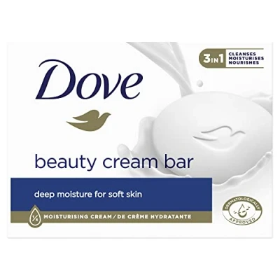 Afbeelding van Dove Waststuk Beauty Cream Bar handzeep met 1/4 vochtinbrengende crème voor zachte en soepele handen 90 g