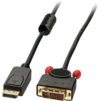 Afbeelding van Lindy 41489 Display port DVi D Zwart kabeladapter/verloopstukje