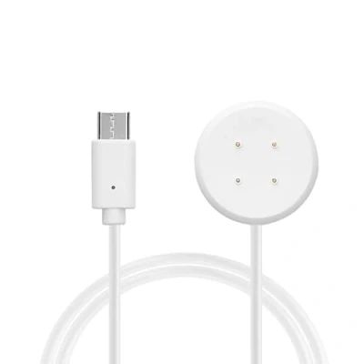 Afbeelding van kwmobile USB oplaadkabel type c compatibel met Google Pixel Watch 3 / 2 Fitbit Versa 4 Ace LTE Kabel voor smartwatch in wit