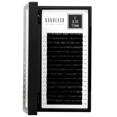 Afbeelding van wimpers voor wimperextensions Nanolash professionele verlenging, valse (0.10 C, 11mm)