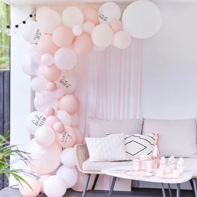Afbeelding van Ginger Ray ballonnen boog kit Bride to Be roze 55 stuks