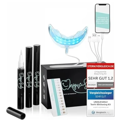 Afbeelding van Hoogwaardige tanden whitening kit van UniqueSmile All in One Bundle voor het bleken en witte tandbleekset (basic set)