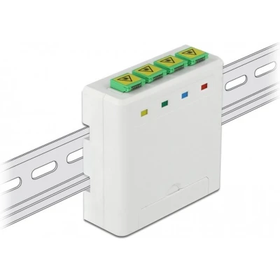 Afbeelding van Delock Optical Fiber Connection Box for DIN Rail 4 x SC Simplex or LC Duplex