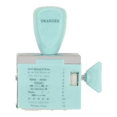 Afbeelding van Toga by Draeger Tpm105 berichtstempel 12 expressienoten kunststof turquoise 9,5 x 14,5 3 cm