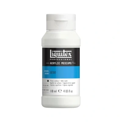 Afbeelding van Liquitex 5304 Professional Gesso, primer voor acrylverf, lichte en verouderingsbestendige primer, klaar gebruik 118ml fles, Wit