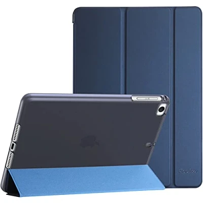 Afbeelding van ProCase Zachte TPU hoes voor iPad Mini 1 2 3 4 5, Slanke Lichtgewicht Tri fold Flexibele Hoesje Beschermhoes Smart Cover Case Marineblauw