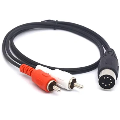 Afbeelding van OpenII 7 pins DIN naar RCA kabel, MIDI mannelijke stekker 2 audioadapterkabel voor Bang Olufsen, Naim, Quad.Stereo systemen (50 cm)