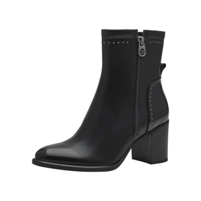 Afbeelding van Marco Tozzi by Guido Maria Kretschmer 2 85308 43 Dameslaarsjes, met rits en slip, zwart, maat 38 EU, EU