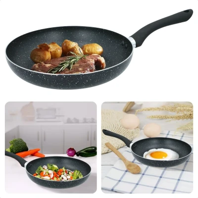 Afbeelding van Cheqo Koekenpan 28cm Soft Touch Handgreep Gelijkmatige Warmteverdeling Pannen Bakpan Lange Levensduur Aluminium Voor Alle Warmtebronnen