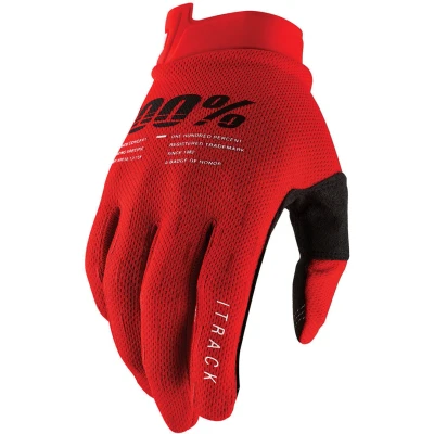 Afbeelding van 100% 2021 iTrack Crosshandschoenen Rood maat L