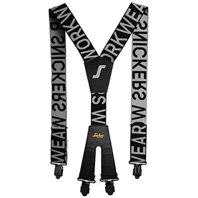 Afbeelding van Snickers 9064 Bretels met Logo Zwart/Staal Grijs
