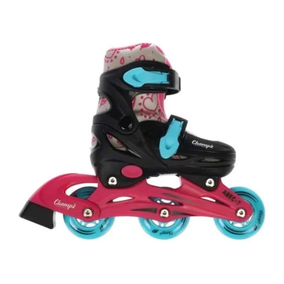 Afbeelding van Champz Verstelbare Inline Skates voor Kinderen; Beginners Skeelers Roze Maat 26 29 Hardboot ABEC7
