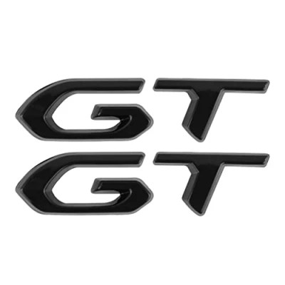Afbeelding van GT embleem auto badge achterstaart logo decoratieve autostickers (zwart)