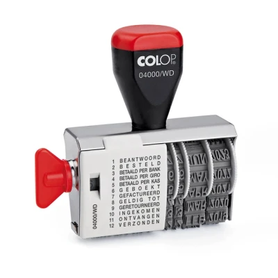 Afbeelding van Woord datumstempel Colop 04000 met 12 teksten