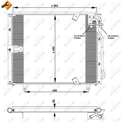 Afbeelding van Condensor, airconditioning NRF 35132