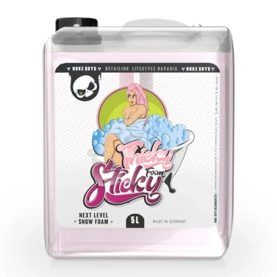 Afbeelding van Nuke Guys Thicky Sticky Snow Foam pH neutraal, 5 liter concentraat voor pompsproeier, schuimlans ook met shampoo te combineren, geschikt folie en matte lakken, dik schuim bij de voorwas