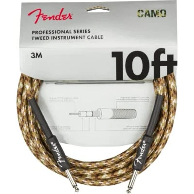 Afbeelding van Fender® »PROFESSIONAL SERIES INSTRUMENT CABLE CAMO« Gitaarkabel Rechte Jack Plug 3m Kleur: Desert Camo