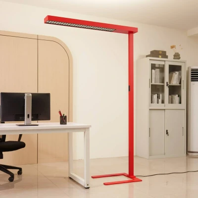 Afbeelding van Arcchio Kantoorverlichting met touchdimmer 1licht Aluminium, kunststof H: 200 cm fluorescerend rood (RAL 3024) Inclusief lichtbron