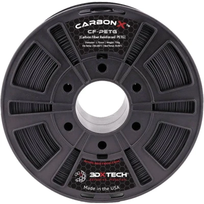 Afbeelding van 3D Xtech PTG3010750BK0 CarbonX™ CF Filament PETG Compound chemisch beständig 1.75mm 750g black