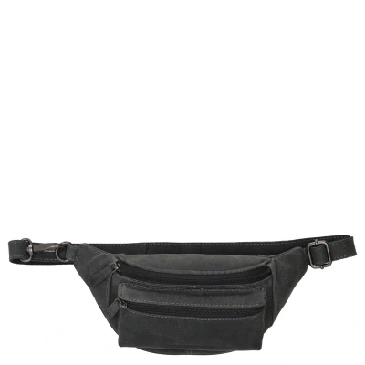 Afbeelding van Hide &amp; Stitches Idaho Azure Heuptas zwart Leren tas Heuptasje