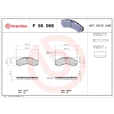 Afbeelding van Brembo Remblokset P 56 069