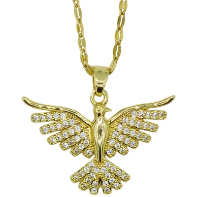Afbeelding van Schlepers SL005 Collier met Phoenix hanger Goud verguld staal 42 + 4 cm Incl. garantie &amp; verpakking
