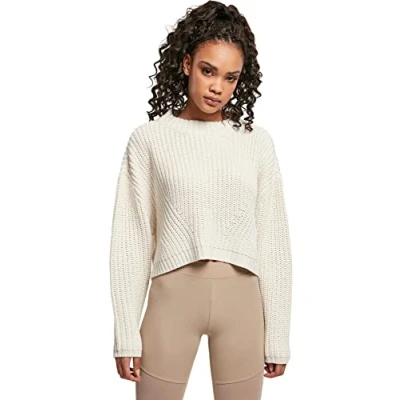 Afbeelding van Urban Classics WIDE Trui, Dames, Maat: XS, Whitesand