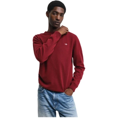 Afbeelding van GANT Superfijne lamswol met C hals, Plumped Rood, 3XL