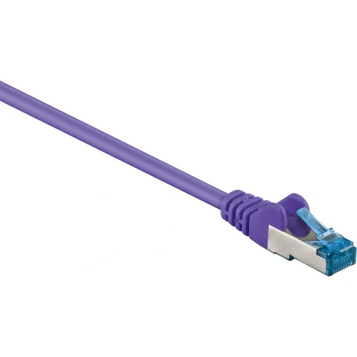 Afbeelding van S/FTP CAT6a 10 Gigabit netwerkkabel / paars LSZH 1 meter