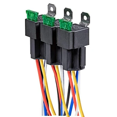 Afbeelding van Gebildet 3pcs 12V Zekering Relais Harnas Set 30A ATO/ATC Bladzekering,5 pins SPDT Automotive Elektrische met Zwaar Uitgevoerd 12AWG Draden