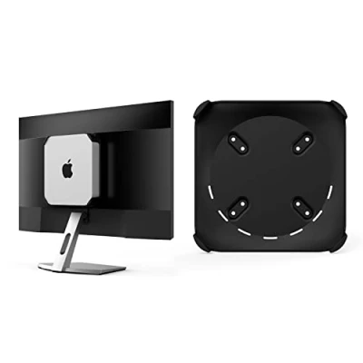 Afbeelding van HumanCentric Mount Compatibel met Mac Mini, aangepaste montageadapter voor muur, rek, onder bureau, achter monitor, 75x75mm en 100x100mm VESA patronen, werkt niet 2024 M4 Mini