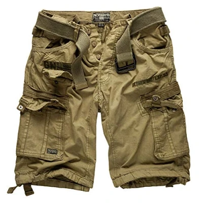 Afbeelding van Geographical Norway Cargo Shorts Korte broek Bermuda met riem Short Hunter in bundel UD Bandana, Mastic 4, XXL