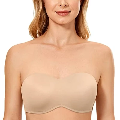 Afbeelding van DELIMIRA Naadloze Grote Maten Strapless Minimizer BH Voor Dames Cachou 95D