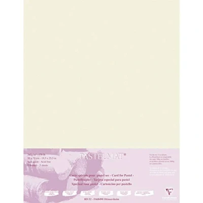 Afbeelding van Clairefontaine Ref 96166C Pastelmat Kaartvellen (Pack van 5 vellen) 360gsm kaart 50 x 70cm Zandkleur Speciaal samengesteld voor gebruik met Pastels