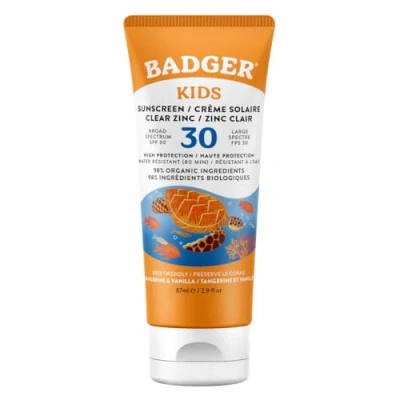 Afbeelding van Badger Sunscreen Cream SPF 30 KIDS Clear ZINC Zonnebrandcrème, Maat: One Size,