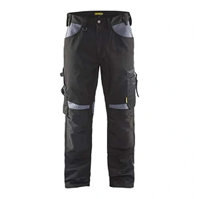 Afbeelding van Blaklader Werkbroek zonder spijkerzakken 1556 1860 Zwart/Grijs