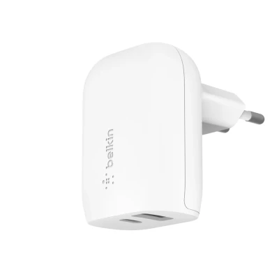 Afbeelding van Belkin 37w 25w USB C PD PPS + 12w Dual Wall Charger White